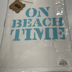 New Mudpie Mud Pie On Beach Time Tea Towel Turquoise C29